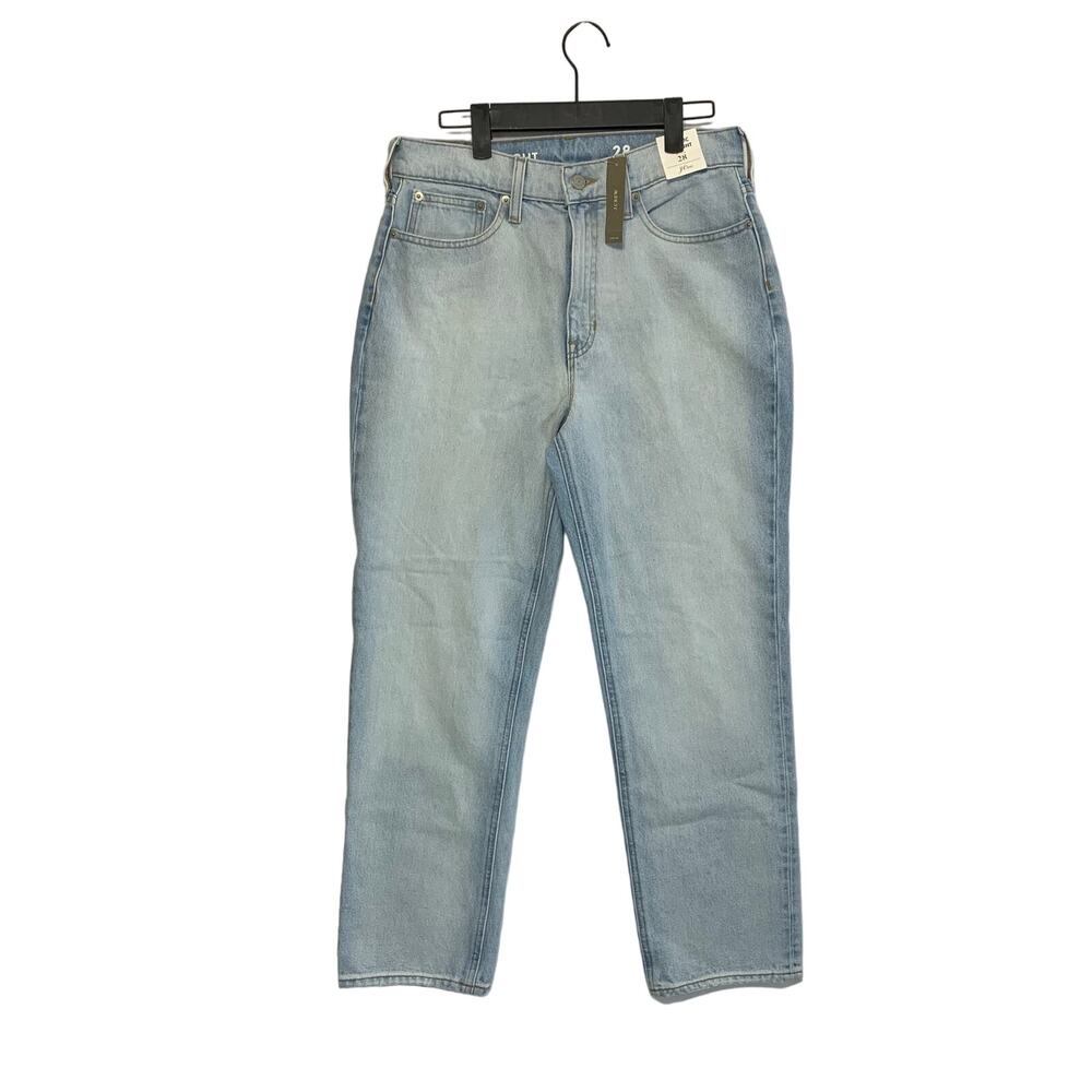 J. Crew High Rise 90s Classic Straight-Fit Jeans NWT Womens Sz 28 Waterside Wash